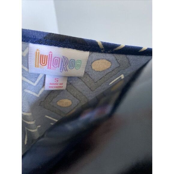 LuLaRoe Irma SMALL 95% Polyester 5% Spandex Navy, - Picture 4 of 6